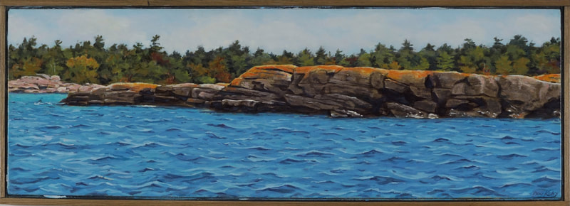 georgian bay
canadian Shiel
water
rock
landscape 
painting