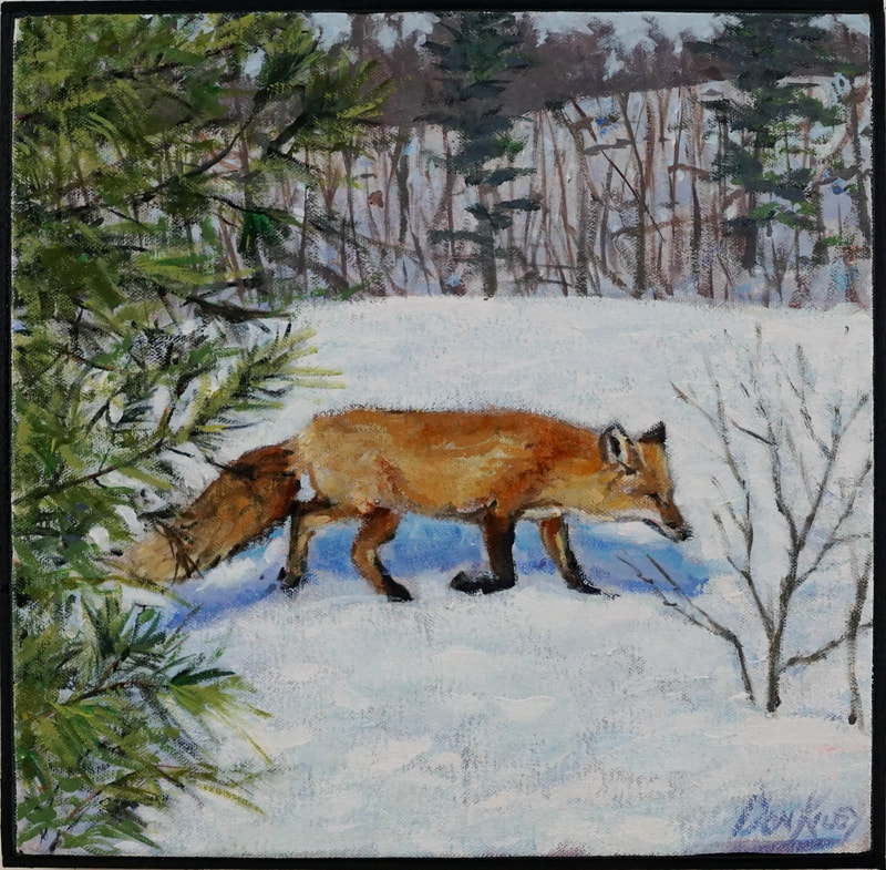 fox
painting
winter
nature
